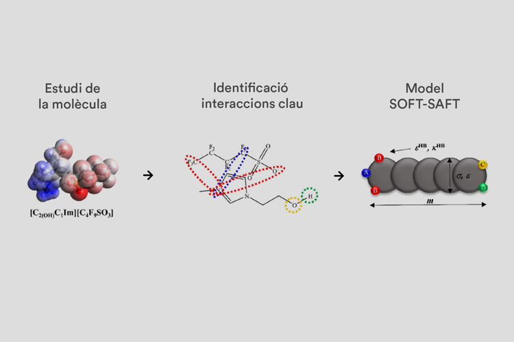 Exemple de proposta d’un model molecular amb Soft-SAFT per un líquid iònic fluorat